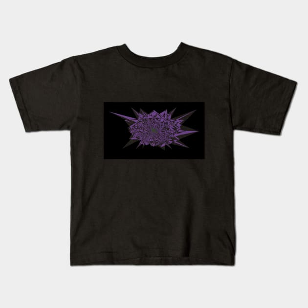 Abstract Glitch in Negative Space Kids T-Shirt by quasicrystals